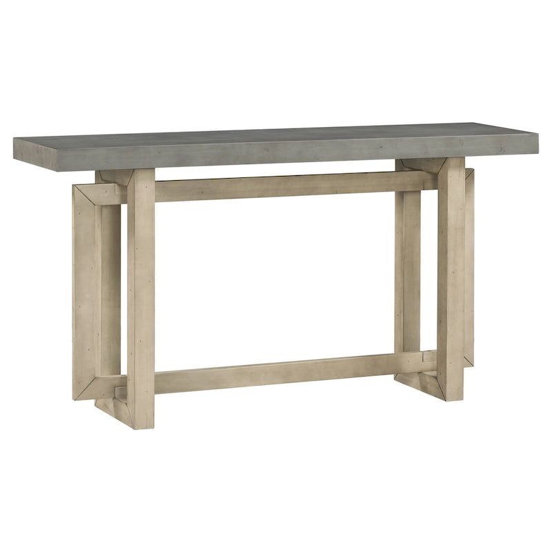 Console d'entrée minimaliste extra longue avec plateau en bois