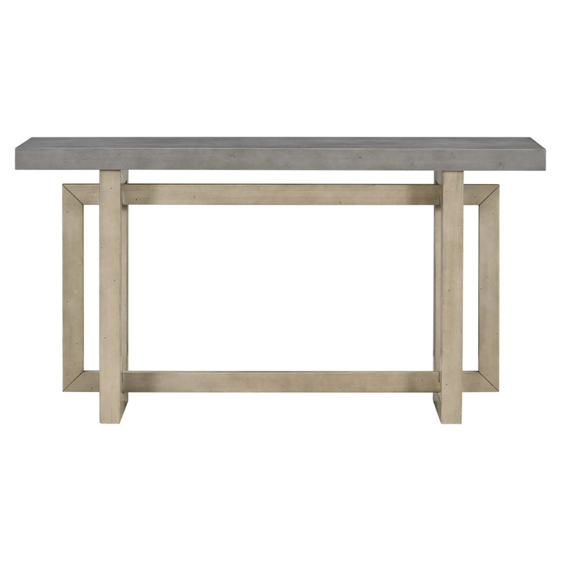 Console d'entrée minimaliste extra longue avec plateau en bois