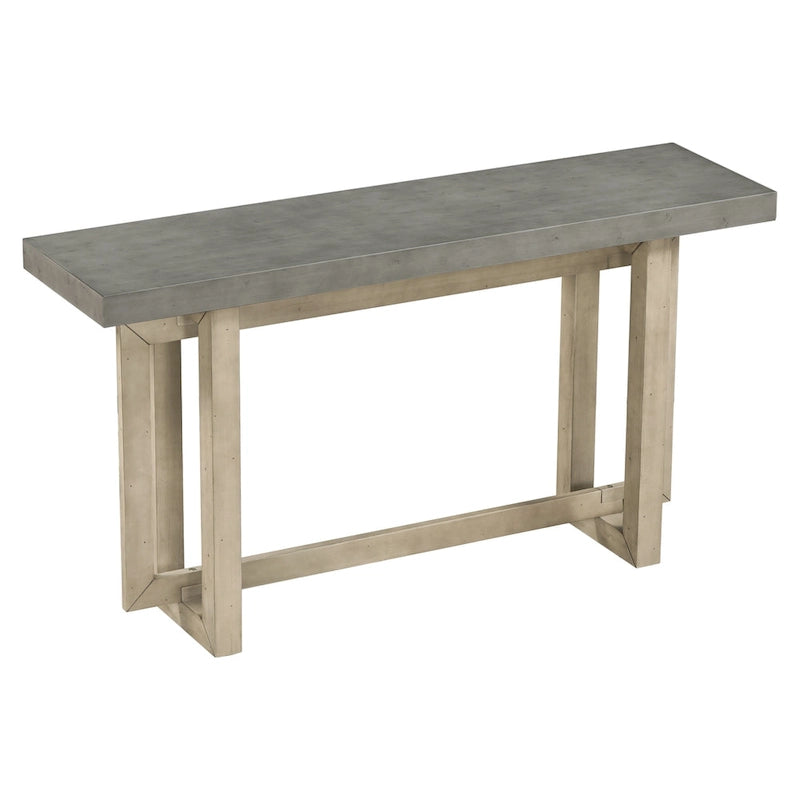 Console d'entrée minimaliste extra longue avec plateau en bois