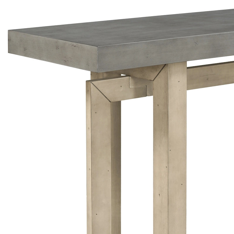 Console d'entrée minimaliste extra longue avec plateau en bois