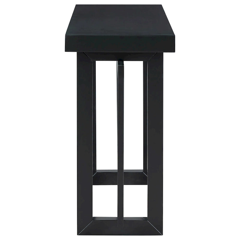 Console d'entrée minimaliste extra longue avec plateau en bois