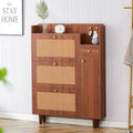Meuble de rangement minimaliste moderne, meuble à chaussures en rotin japonais, meuble de chevet, petit meuble de maison