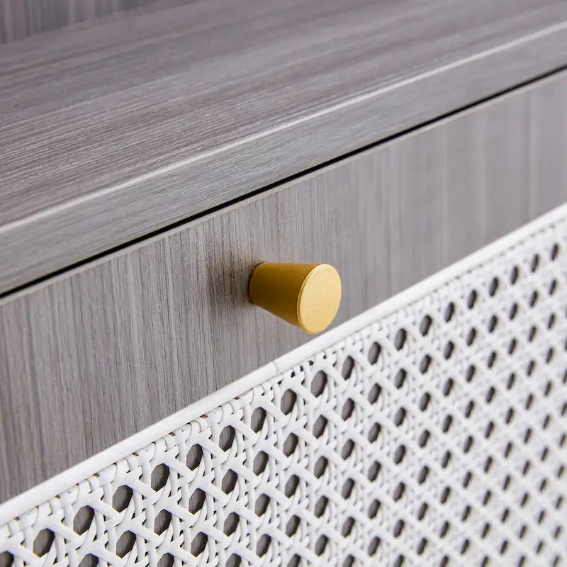 Meuble de rangement minimaliste moderne, meuble à chaussures en rotin japonais, meuble de chevet, petit meuble de maison