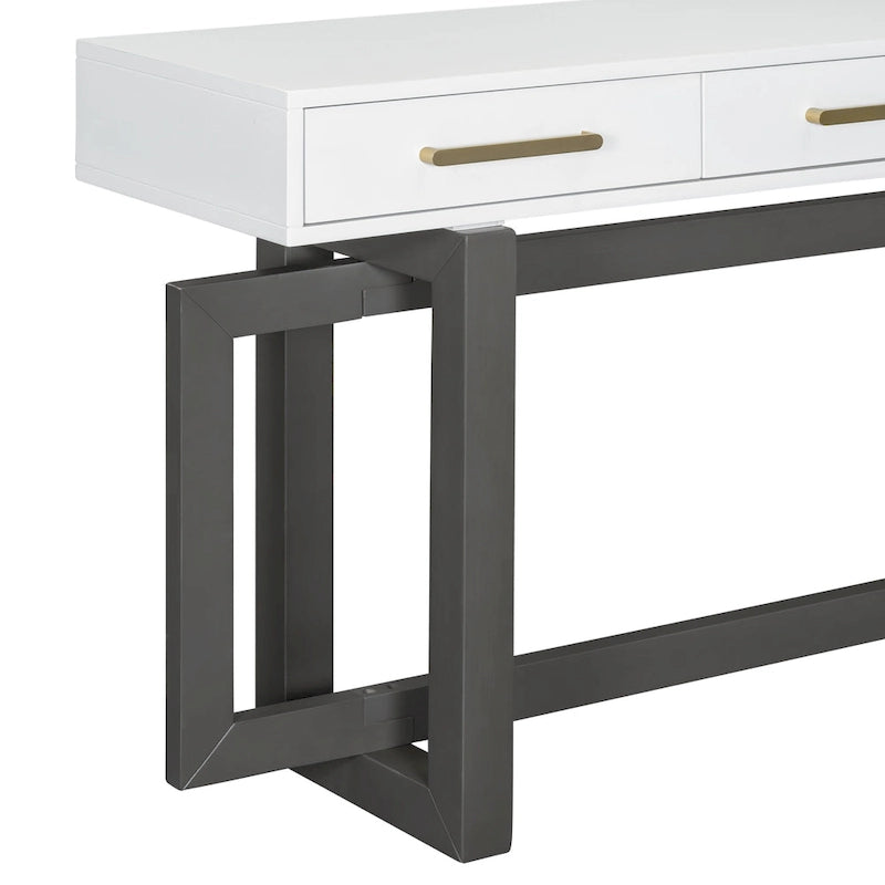 Élégante Console avec Trois Tiroirs, Table d'entrée Extra Longue pour Entrée, Couloir, Salon, Hall d'entrée, Corridor