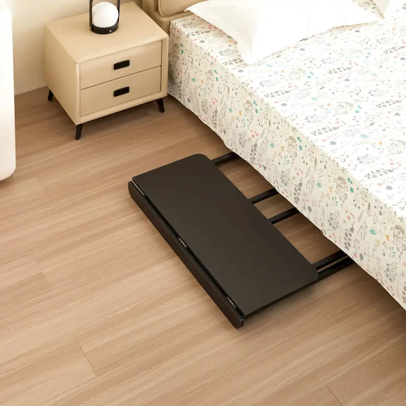 Bureau pliant minimaliste avec plateau monobloc et 4 roulettes pour bureaux à domicile, chambres ou dortoirs