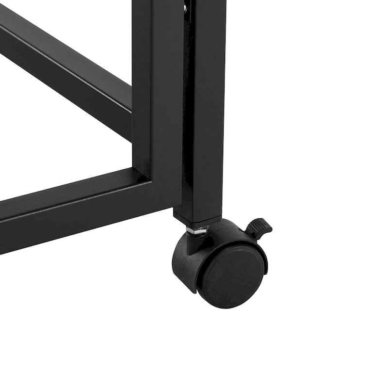 Bureau pliant minimaliste avec plateau monobloc et 4 roulettes pour bureaux à domicile, chambres ou dortoirs