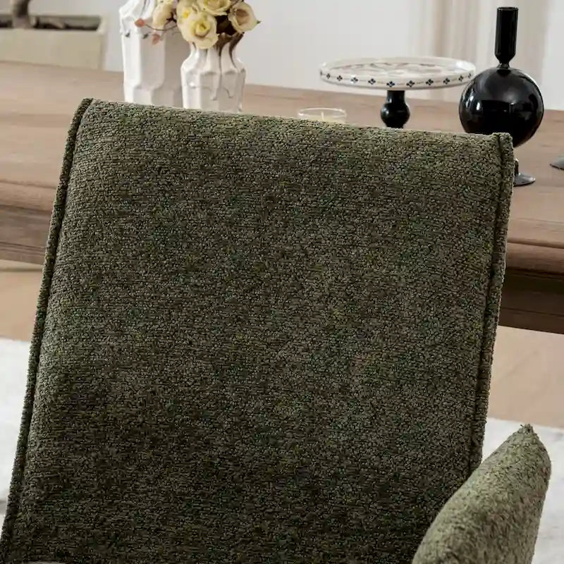 Chaises de salle à manger capitonnées modernes avec pieds en métal pivotants