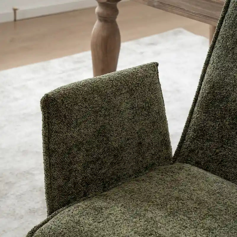 Chaises de salle à manger capitonnées modernes avec pieds en métal pivotants