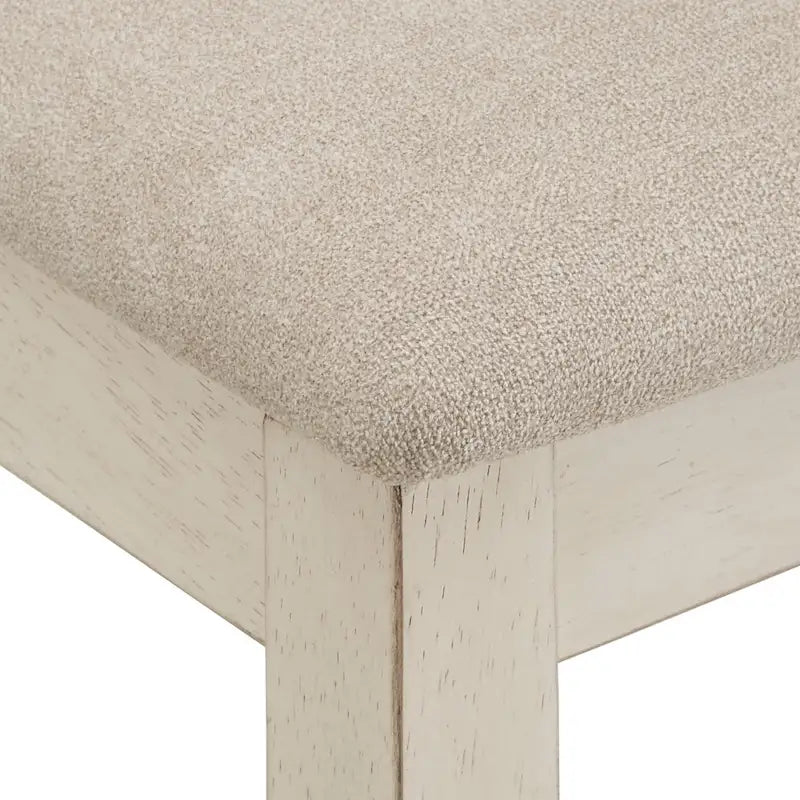 Chaise de salle à manger en bois avec dossier en croix double et tissu couleur sable