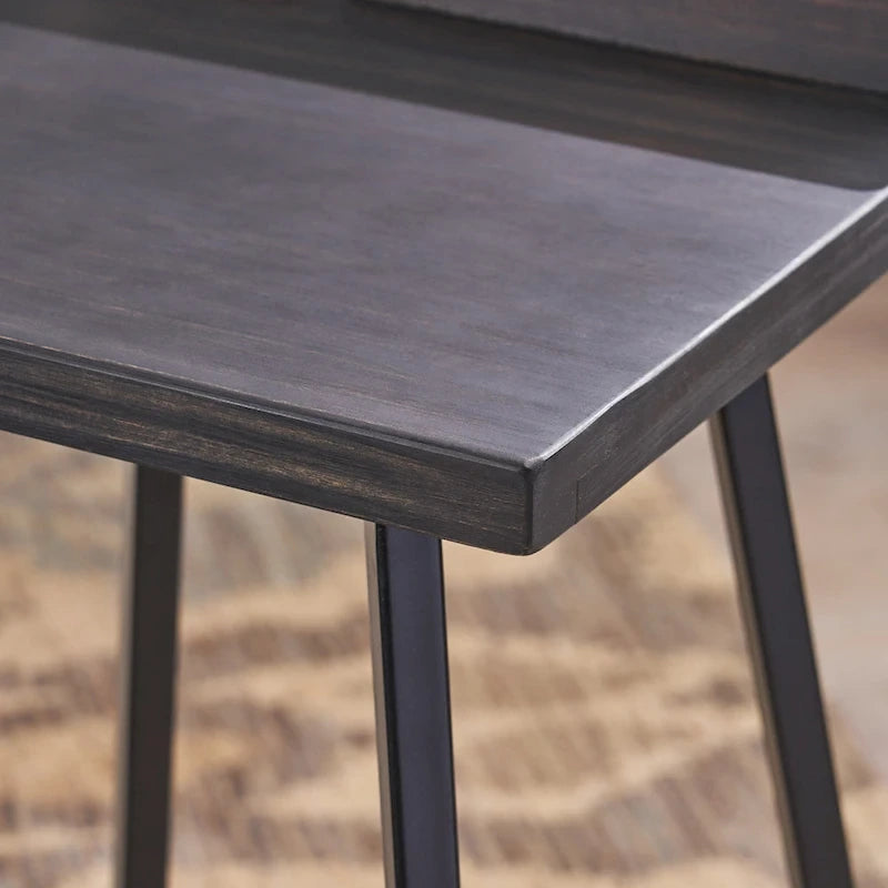 Tabourets de bar contemporains en bois d'acacia pour intérieur, hauteur bar