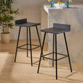 Tabourets de bar contemporains en bois d'acacia pour intérieur, hauteur bar