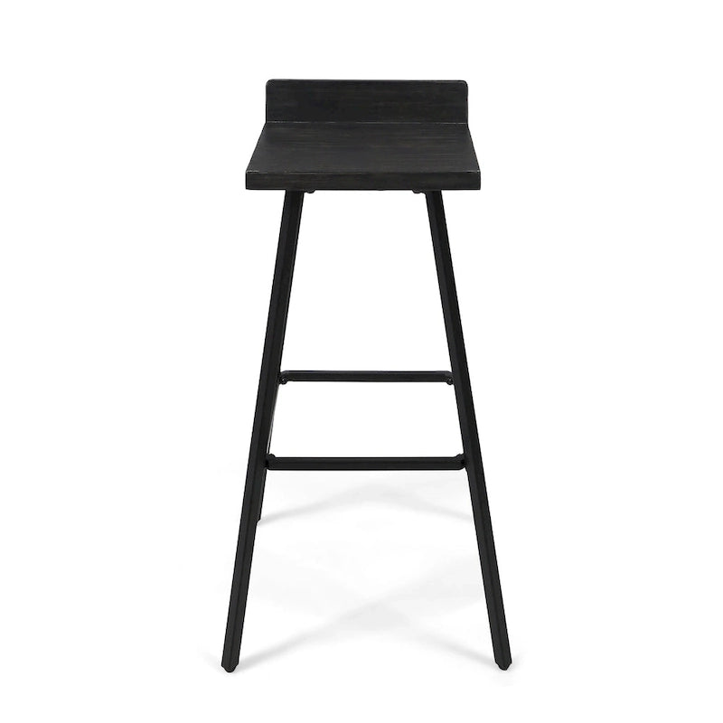 Tabourets de bar contemporains en bois d'acacia pour intérieur, hauteur bar