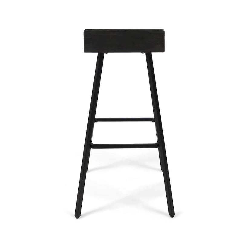 Tabourets de bar contemporains en bois d'acacia pour intérieur, hauteur bar