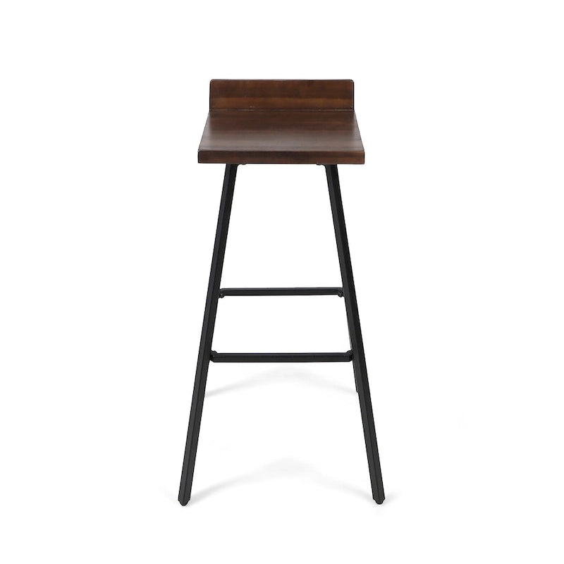 Tabourets de bar contemporains en bois d'acacia pour intérieur, hauteur bar