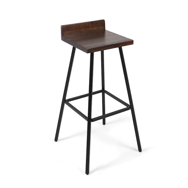 Tabourets de bar contemporains en bois d'acacia pour intérieur, hauteur bar