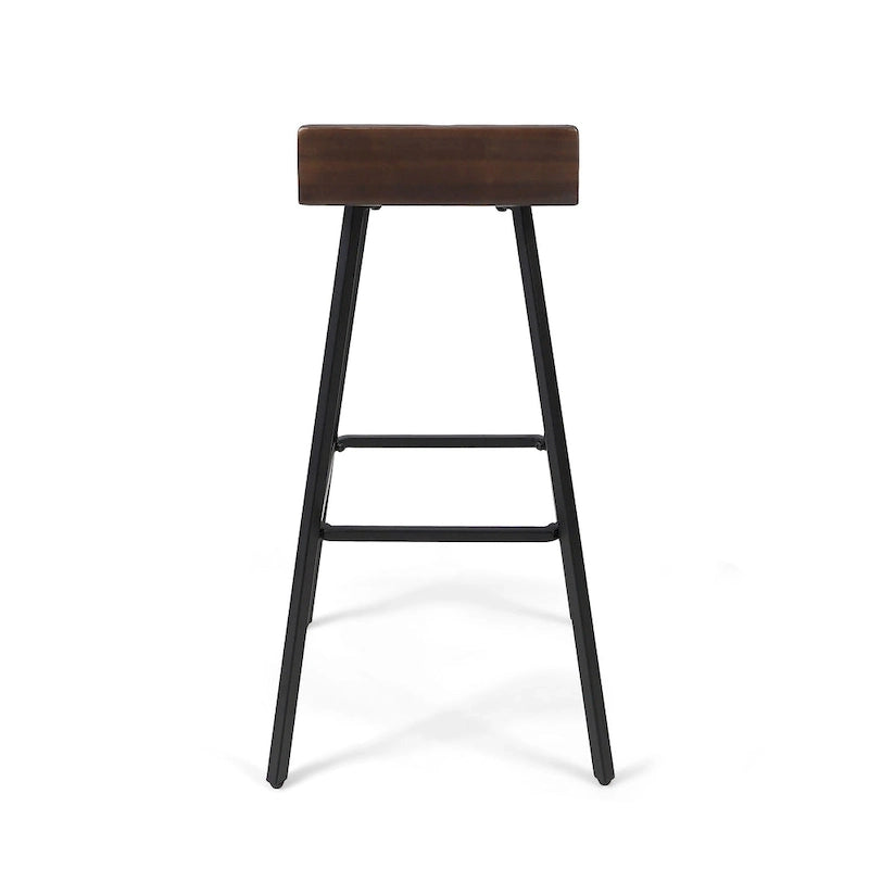 Tabourets de bar contemporains en bois d'acacia pour intérieur, hauteur bar