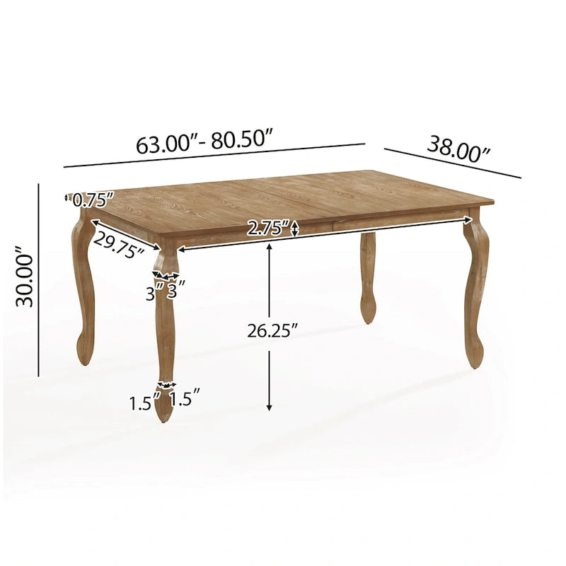 Table de salle à manger rectangulaire extensible