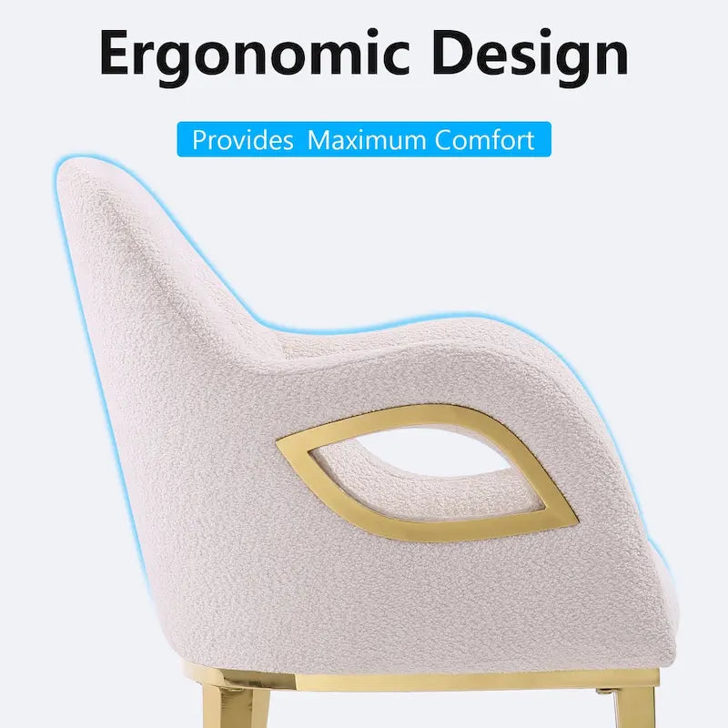 Fauteuils Chaises d'appoint en velours avec accoudoirs Fox-Eye et pieds en acier inoxydable poli miroir
