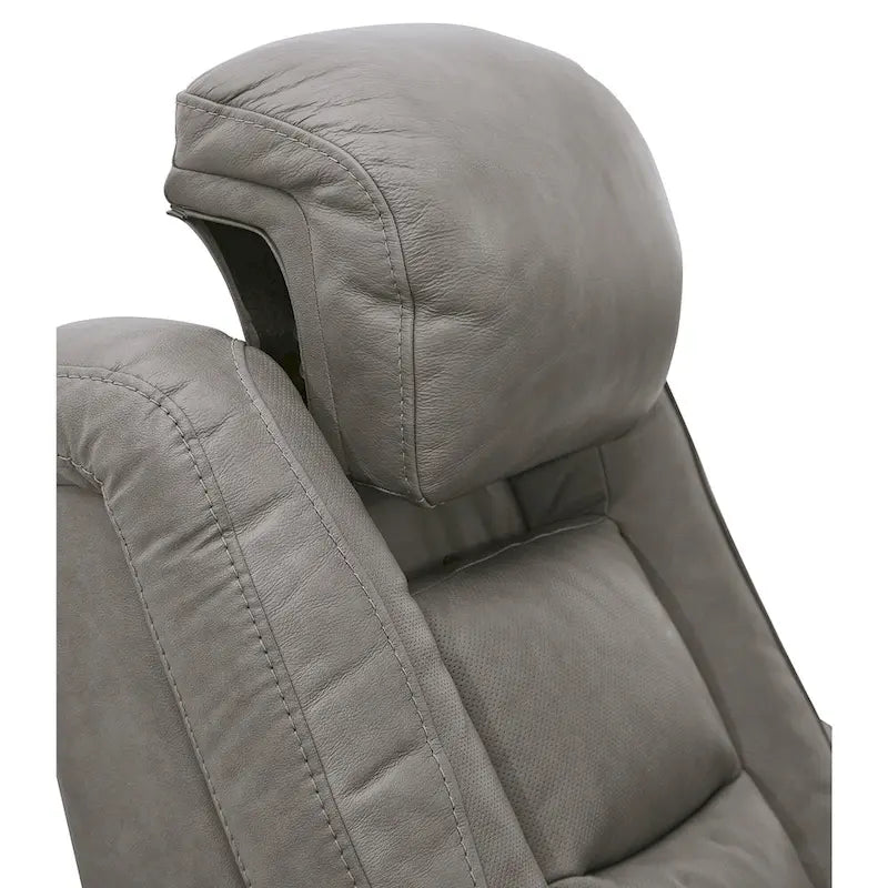 Le fauteuil inclinable électrique contemporain avec appui-tête réglable, gris tourterelle