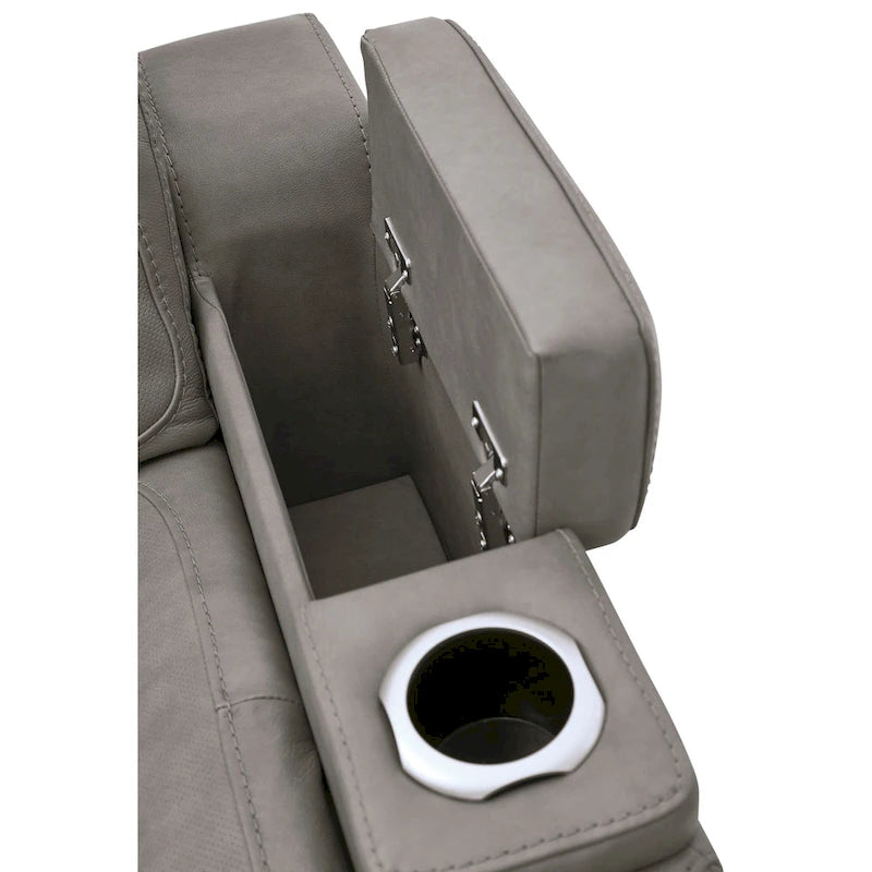 Le fauteuil inclinable électrique contemporain avec appui-tête réglable, gris tourterelle