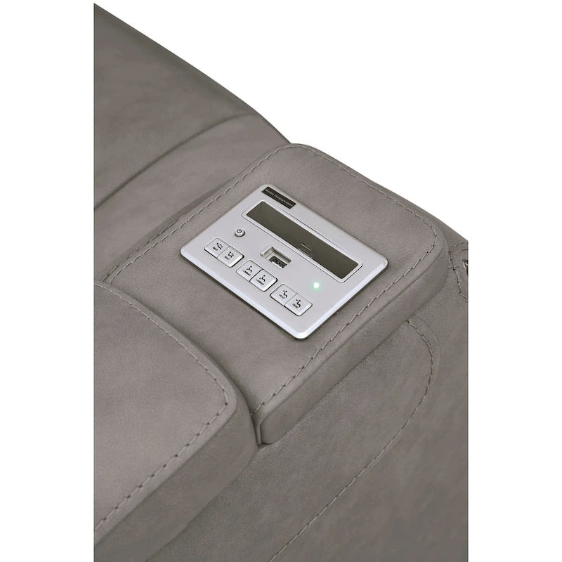 Le fauteuil inclinable électrique contemporain avec appui-tête réglable, gris tourterelle