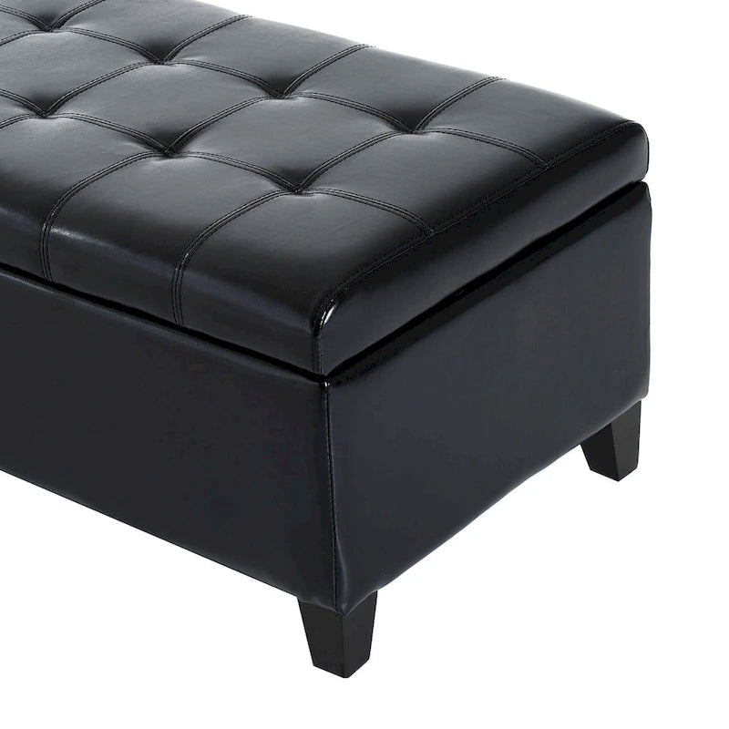 Banc de rangement capitonné en similicuir PU 51 - 19*50.25*16