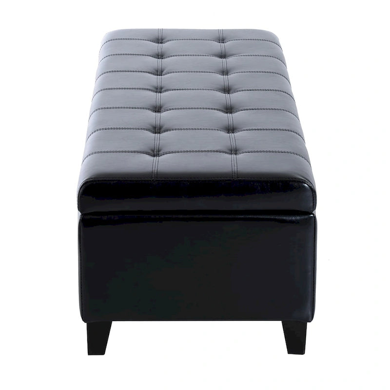 Banc de rangement capitonné en similicuir PU 51 - 19*50.25*16