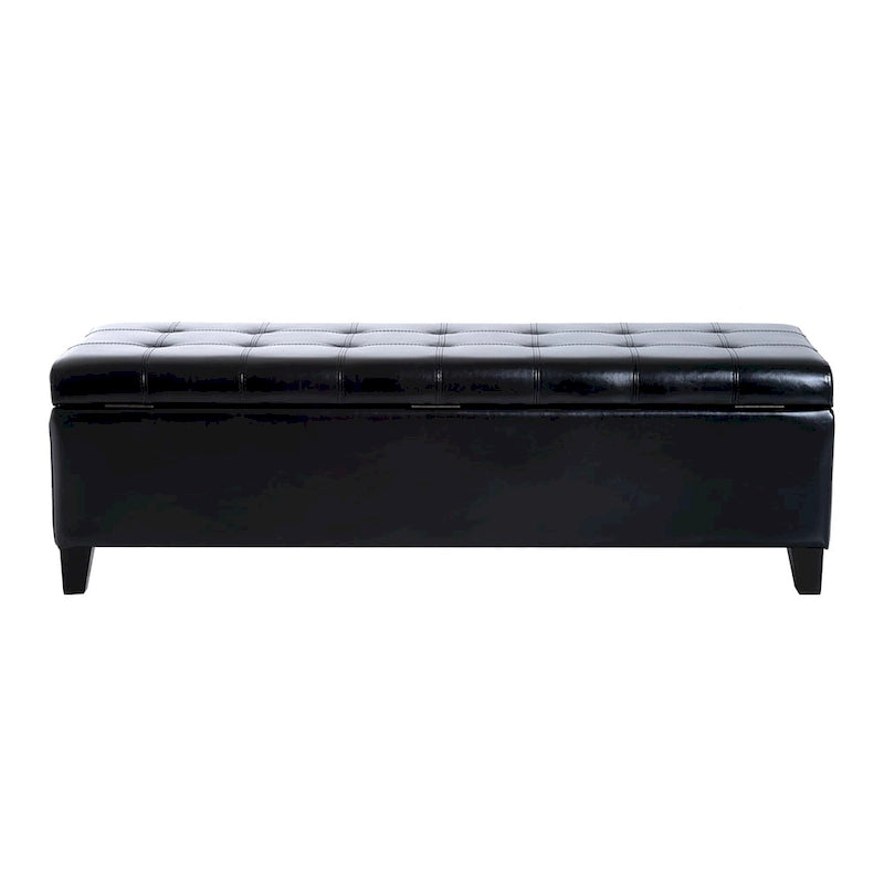 Banc de rangement capitonné en similicuir PU 51 - 19*50.25*16