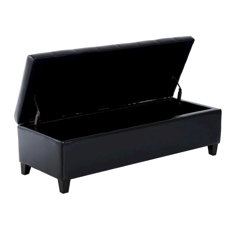 Banc de rangement capitonné en similicuir PU 51 - 19*50.25*16