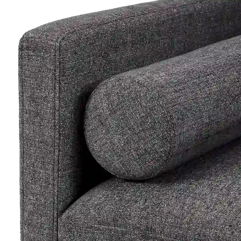 Chaise à pieds fuselés de style Mid-Century avec coussins