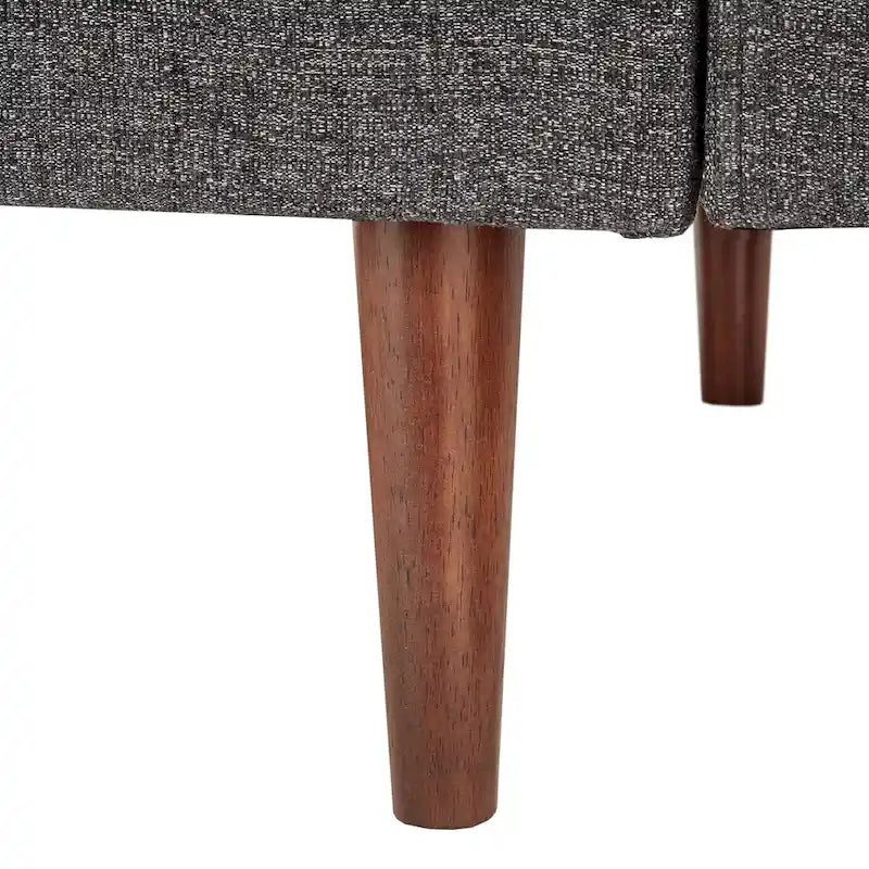 Chaise à pieds fuselés de style Mid-Century avec coussins