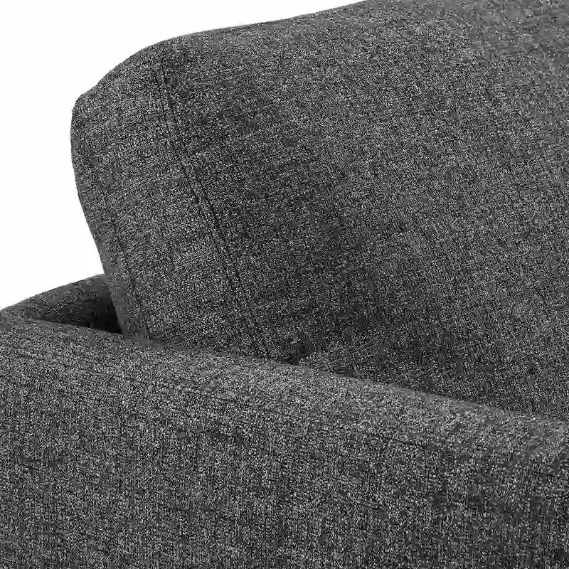Chaise à pieds fuselés de style Mid-Century avec coussins