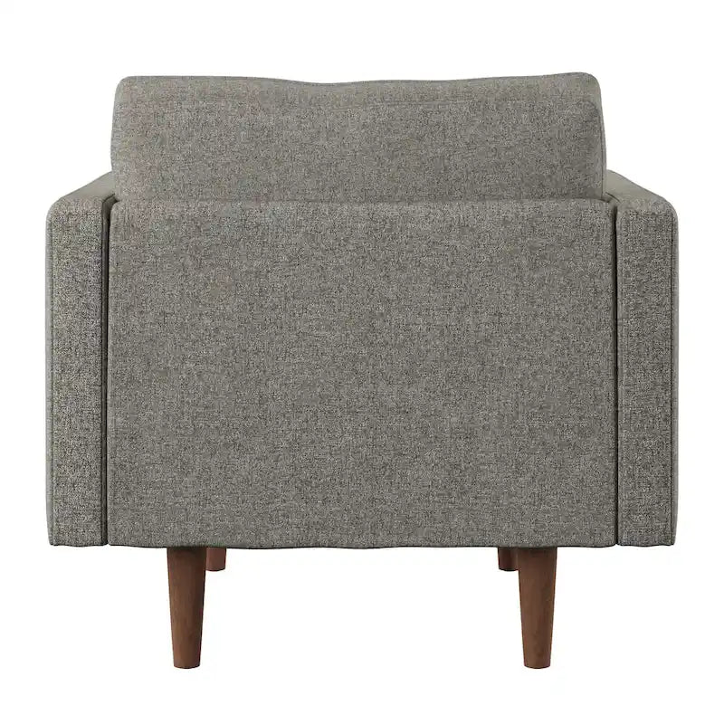 Chaise à pieds fuselés de style Mid-Century avec coussins