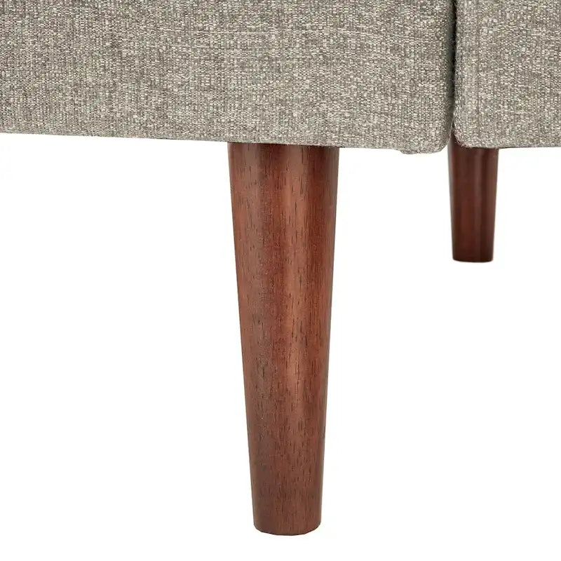 Chaise à pieds fuselés de style Mid-Century avec coussins