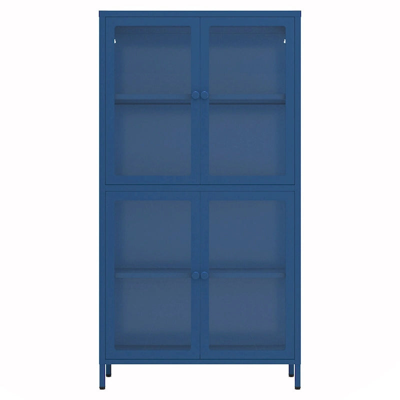 Meuble de rangement à quatre portes vitrées