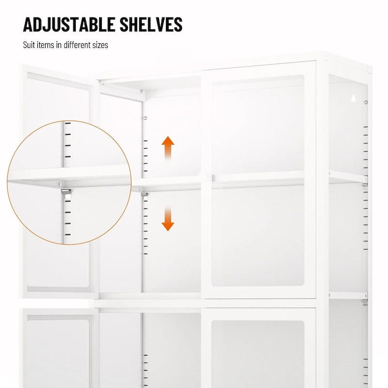 Meuble de rangement à quatre portes vitrées