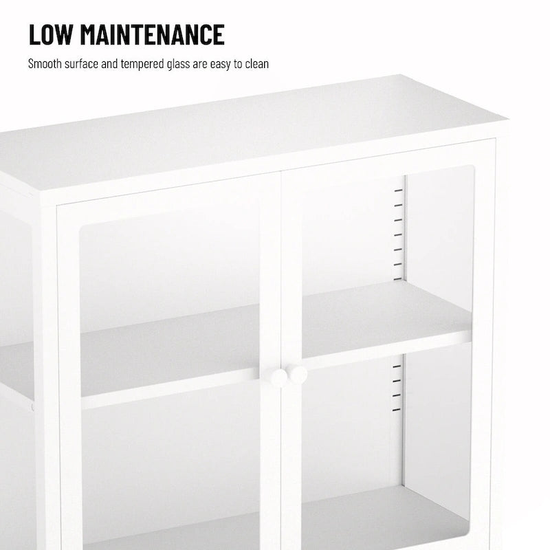 Meuble de rangement à quatre portes vitrées