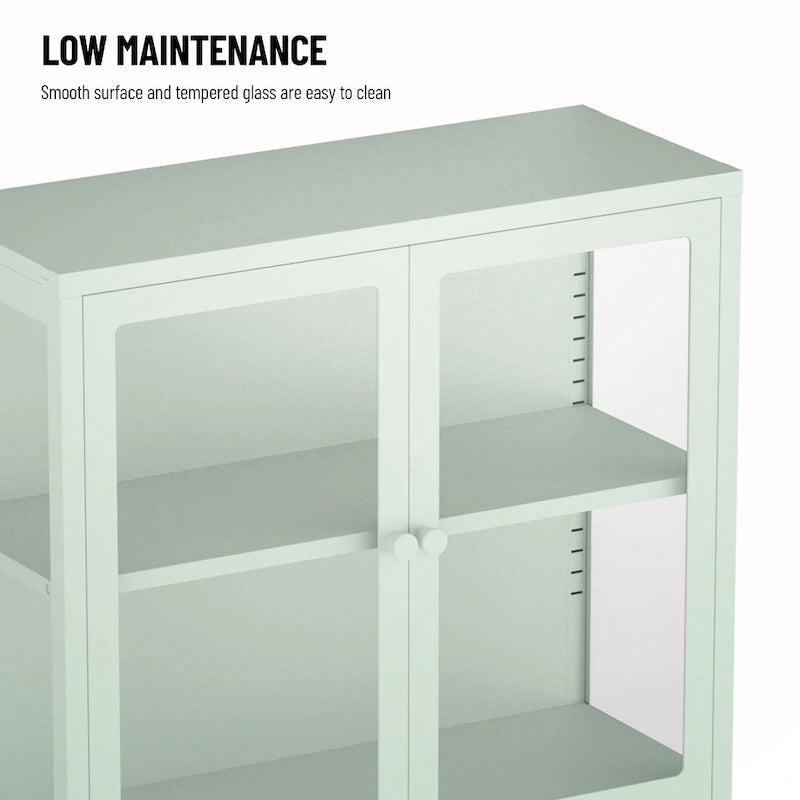 Meuble de rangement à quatre portes vitrées