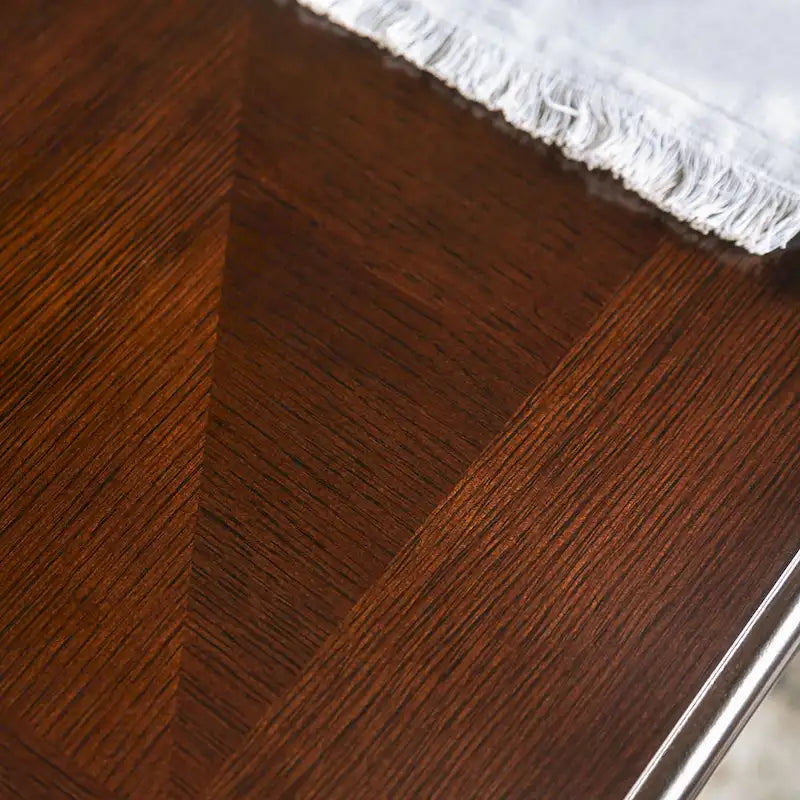 Table à manger traditionnelle noyer foncé 78 pouces