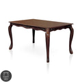 Table à manger traditionnelle noyer foncé 78 pouces