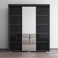 Armoire garde-robe moderne 3 portes avec miroir