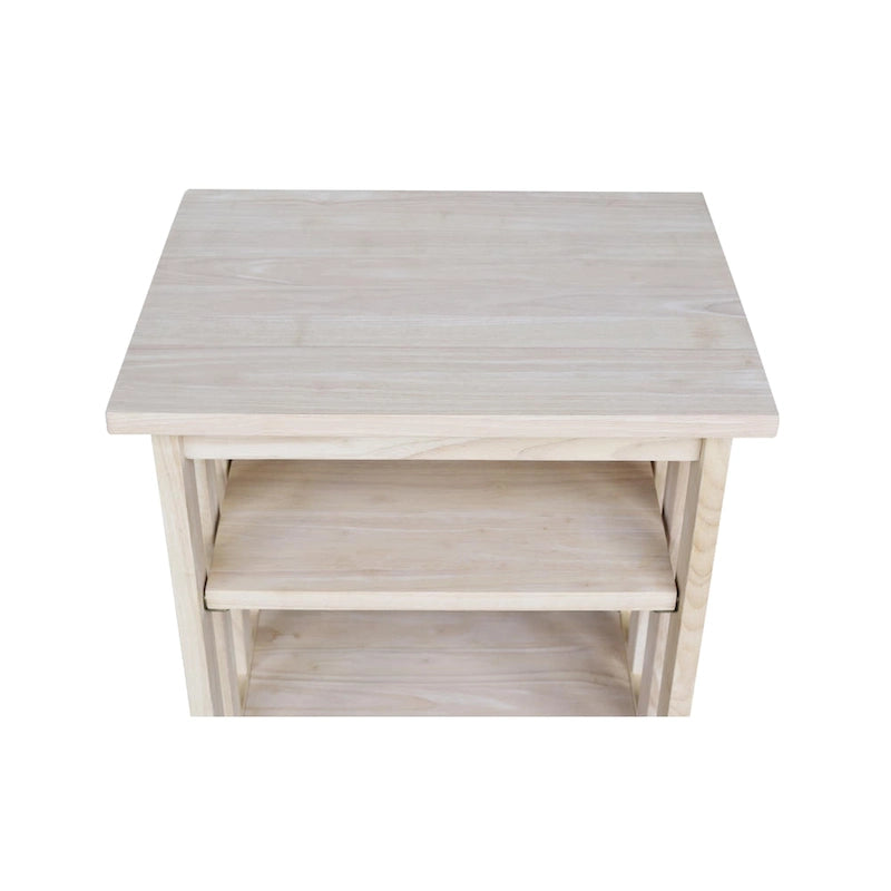 Support pour imprimante en bois naturel