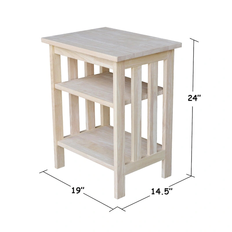 Support pour imprimante en bois naturel