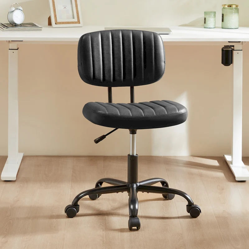 Chaise de bureau à dossier bas petite chaise de bureau à roulettes