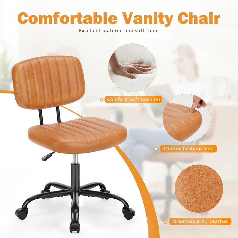 Chaise de bureau à dossier bas petite chaise de bureau à roulettes