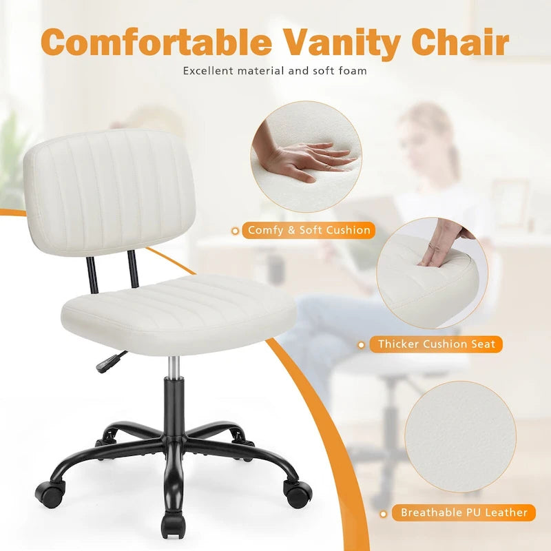 Chaise de bureau à dossier bas petite chaise de bureau à roulettes