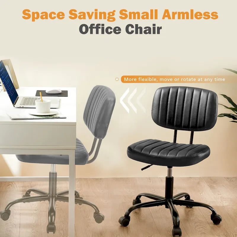 Chaise de bureau à dossier bas petite chaise de bureau à roulettes
