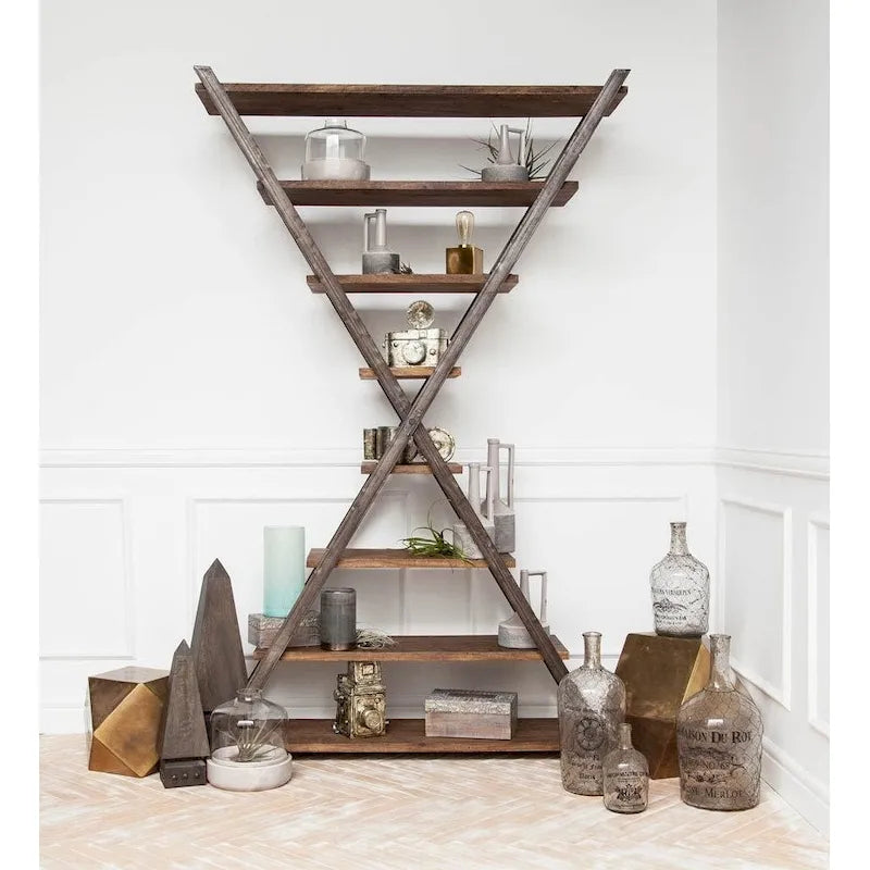 Table d'appoint/de chevet hexagonale en laiton plaqué hexagonal