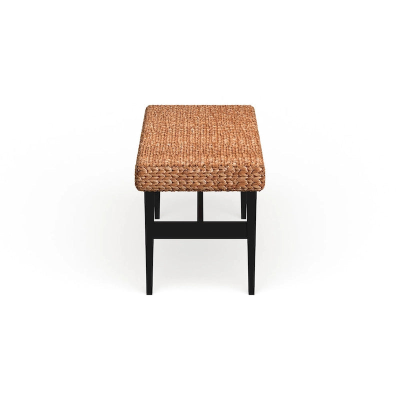 Banc en osier naturel noir