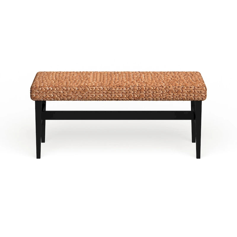 Banc en osier naturel noir